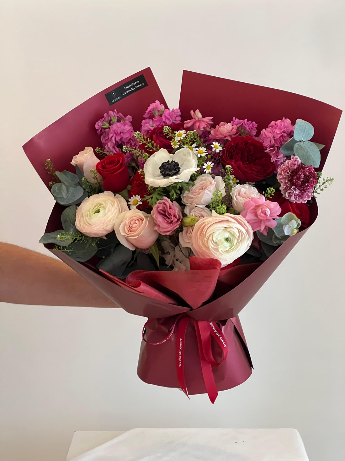 Mix Flowers de lujo tonos rojos